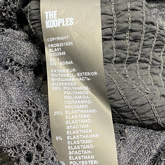 The Kooples Women’s Lace Ruffled Long-Sleeve Mini Dress – Black – Size 1/S - Picture 11 of 11